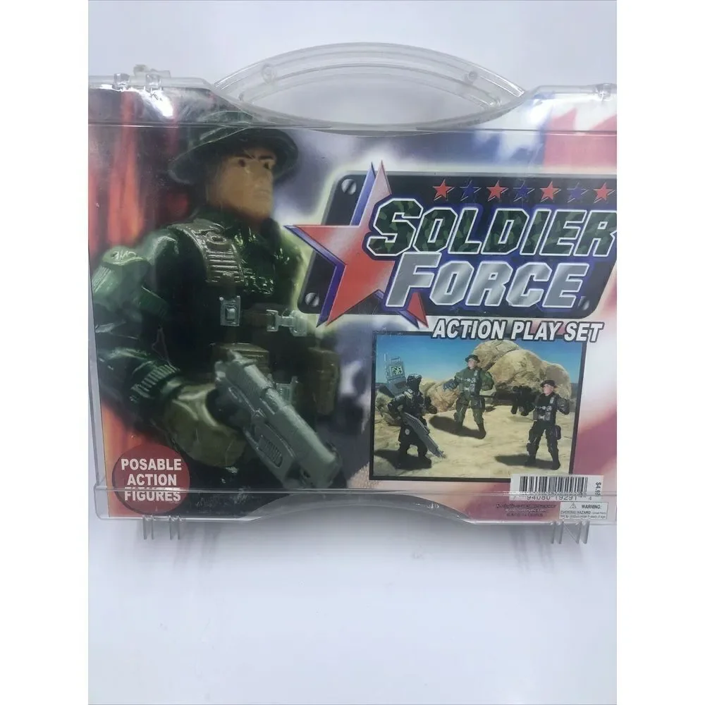 Soldier Force Action Play Set Posable Action Figures in Case. Please Read